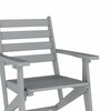 Flash Furniture Tolleson Adirondack Dining Chair w/Fold Out Cup Holder, Weather Resistant Recycled HDPE in Gray LE-HMP-2037-10-GRY-GG